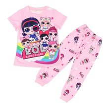 Load image into Gallery viewer, Toddler Kids Baby Girl Clothes Cartoon Doll Children&#39;s LOl Home Service Two-piece Baby Girl Pajamas Set  Kids Christmas Pajamas