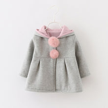 Load image into Gallery viewer, KEAIYOUHUO Winter Coats Jackets For Girls Clothes Autumn Baby Girls Jacket Cartoon Rabbit Hat Kids Outerwear Children&#39;s Clothing