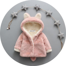 Load image into Gallery viewer, KEAIYOUHUO Winter Coats Jackets For Girls Clothes Autumn Baby Girls Jacket Cartoon Rabbit Hat Kids Outerwear Children&#39;s Clothing