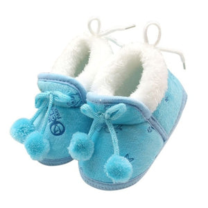 Winter Sweet Newborn Baby Girls Princess Winter Boots First Walkers Soft Soled Infant Toddler Kids Girl Footwear Shoes