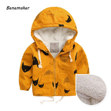 Load image into Gallery viewer, Benemaker Winter Fleece Jackets For Boy Trench Children&#39;s Clothing 2-10Y Hooded Warm Outerwear Windbreaker Baby Kids Coats JH019