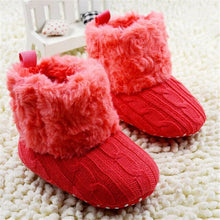 Load image into Gallery viewer, Baby Infants Crochet Knit Fleece Boots Toddler Girl Boy Snow Crib Shoes Winter Booties Baby Shoes First Walkers