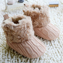 Load image into Gallery viewer, Baby Infants Crochet Knit Fleece Boots Toddler Girl Boy Snow Crib Shoes Winter Booties Baby Shoes First Walkers