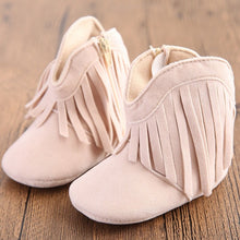 Load image into Gallery viewer, Moccasin Moccs Newborn Baby Girl Boy Kids Prewalker Solid Fringe Shoes Infant Toddler Soft Soled Anti-slip Boots Booties 0-1Yea