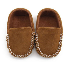 Load image into Gallery viewer, PU Suede Leather Newborn Baby Boy Girl Baby Moccasins Soft Moccs Shoes Soft Soled Non-slip Footwear Crib Shoe