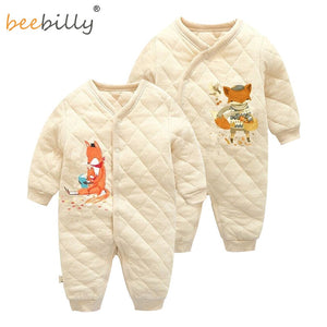 2019 autumn winter Baby Rompers Pajamas Boys Girl Organic cotton Newborn Jumpsuits Infant Clothing sleepwear baby clothes F402