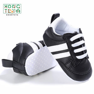 Pu Leather Stripe Pattern baby Sports Sneakers Infant Toddler Soft Anti-slip baby Shoes Newborn Baby Boys Girls firstwalkers