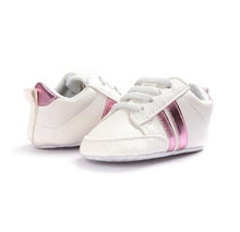 Load image into Gallery viewer, Pu Leather Stripe Pattern baby Sports Sneakers Infant Toddler Soft Anti-slip baby Shoes Newborn Baby Boys Girls firstwalkers