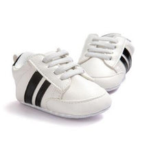 Load image into Gallery viewer, Pu Leather Stripe Pattern baby Sports Sneakers Infant Toddler Soft Anti-slip baby Shoes Newborn Baby Boys Girls firstwalkers
