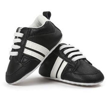Load image into Gallery viewer, Pu Leather Stripe Pattern baby Sports Sneakers Infant Toddler Soft Anti-slip baby Shoes Newborn Baby Boys Girls firstwalkers