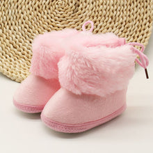 Load image into Gallery viewer, Winter Sweet Warm Newborn Baby Girls Princess Winter Boots First Walkers Soft Soled Infant Toddler Kids Girl Footwear Shoes New