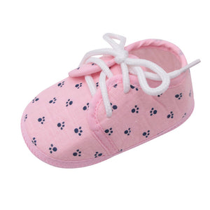 Newborn baby shoes toddler Baby Girls Shoes Letter Footprint Plaid Anti-Slip Footwear Crib Shoes bebek ayakkabi1.371