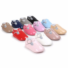 Load image into Gallery viewer, Candy Colors Patent Leather Newborn Baby Prewalker Soft Bottom Anti-slip Shoes Footwear Princess Girl Crib Mary Jane Shoes