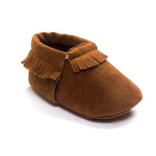 Load image into Gallery viewer, 2019 Butterfly-knot Tassels Bow Baby Moccasin Quality Infant Babies First Walkers Newborn Footwears Indoor Baby Girls Boots