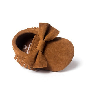 2019 Butterfly-knot Tassels Bow Baby Moccasin Quality Infant Babies First Walkers Newborn Footwears Indoor Baby Girls Boots