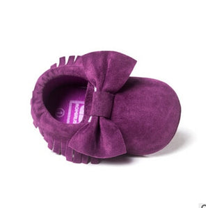 2019 Butterfly-knot Tassels Bow Baby Moccasin Quality Infant Babies First Walkers Newborn Footwears Indoor Baby Girls Boots