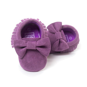 2019 Butterfly-knot Tassels Bow Baby Moccasin Quality Infant Babies First Walkers Newborn Footwears Indoor Baby Girls Boots