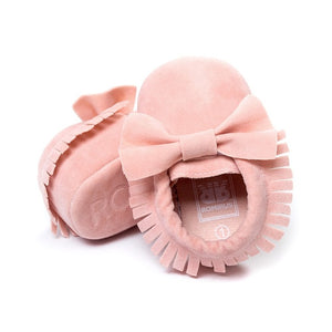 2019 Butterfly-knot Tassels Bow Baby Moccasin Quality Infant Babies First Walkers Newborn Footwears Indoor Baby Girls Boots