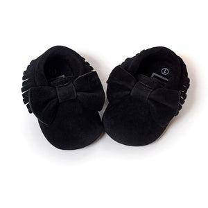 2019 Butterfly-knot Tassels Bow Baby Moccasin Quality Infant Babies First Walkers Newborn Footwears Indoor Baby Girls Boots