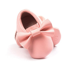 2019 Butterfly-knot Tassels Bow Baby Moccasin Quality Infant Babies First Walkers Newborn Footwears Indoor Baby Girls Boots