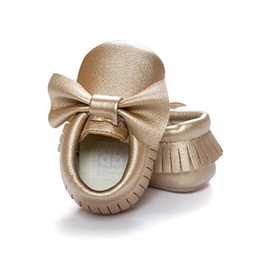 2019 Butterfly-knot Tassels Bow Baby Moccasin Quality Infant Babies First Walkers Newborn Footwears Indoor Baby Girls Boots